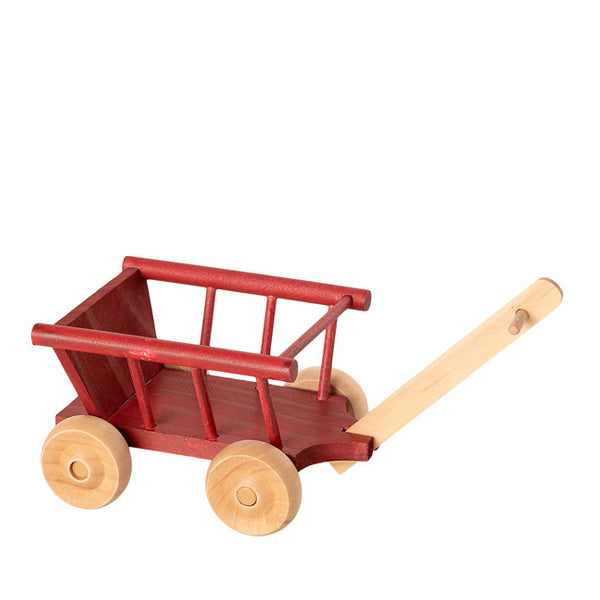 Maileg Wagon, Micro - Dusty Red