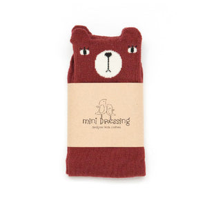 Mini Dressing Red Bear Knee Socks