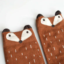 Mini Dressing Brown Fox Knee Socks