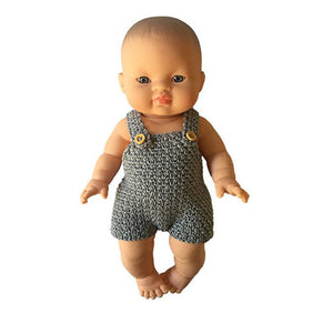 Minikane Paola Reina Baby Doll Crochet Bloomer – Gris Chiné