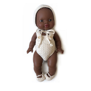 Minikane Paola Reina Baby Doll Crochet Body – Ecru