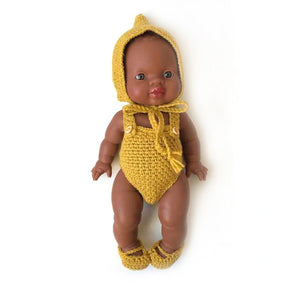 Minikane Paola Reina Baby Doll Crochet Body – Mustard