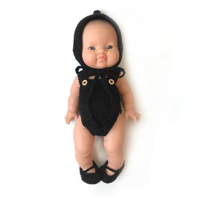 Minikane Paola Reina Baby Doll Crochet Body – Black