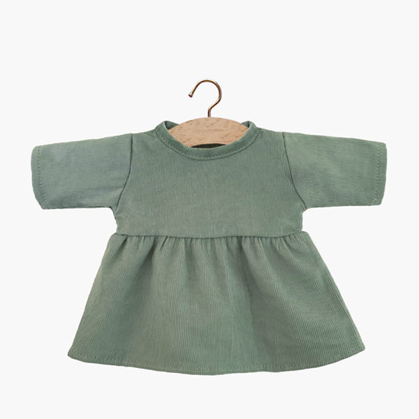 Minikane Paola Reina Baby Doll Dress FAUSTINE - Babycord Vert Sauge