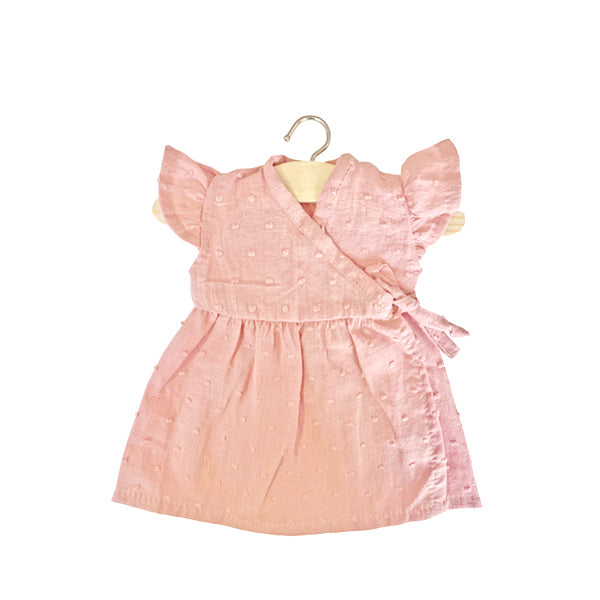 Minikane Paola Reina Baby Doll Dress IRIS - Plumetis - Rose Thé