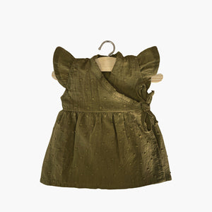 Minikane Paola Reina Baby Doll Dress IRIS - Plumetis - Vert Olive