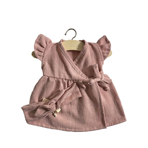 Minikane Paola Reina Baby Doll Dress IRIS with Head Band - Vieux Rose