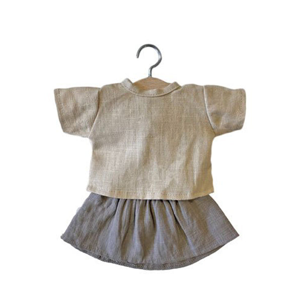 Minikane Paola Reina Baby Doll Ensemble RÉJANE - Linen - Mastic/Taupe