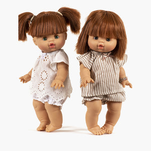 Minikane Paola Reina Baby Doll Nightwear Lucette – Striped Beige                                nightwear