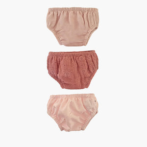 Minikane Paola Reina Baby Doll Panties 3 pcs - 3 Shades of Pink