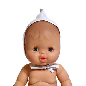 Minikane Paola Reina Baby Doll Pixy Hat – Linen - White