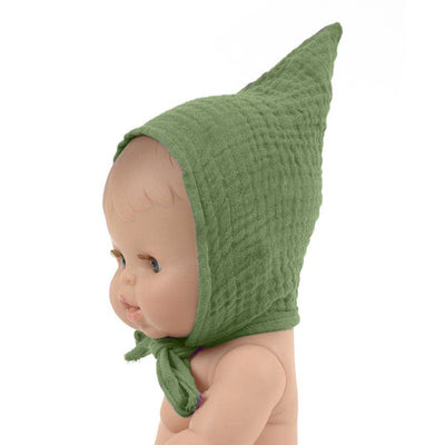 Minikane Paola Reina Baby Doll Pixy Hat – Olive Green