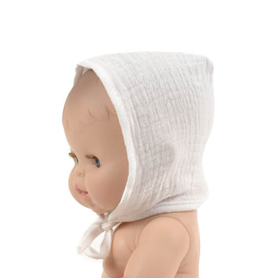 Minikane Paola Reina Baby Doll Round Hat – White