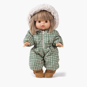 Minikane Paola Reina Baby Doll Snowsuit GIGI - Gingham Green