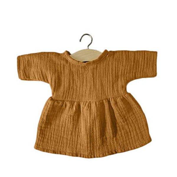 Minikane Paola Reina Baby Doll Dress FAUSTINE – Camel