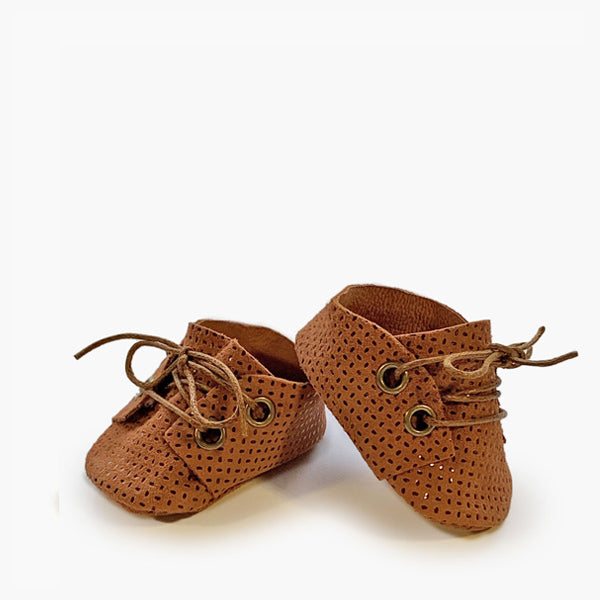 Minikane x Patt'touch Baby Doll Lace-Up Shoes – Caramel Fantaisie