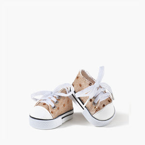 Minikane Paola Reina Baby Doll Sneakers KOMVERS - Gold with Sequins