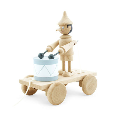 Miva Wooden Pull Along Toy - Drum Pinocchio