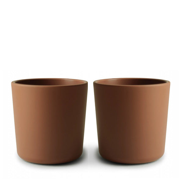 Mushie Dinnerware Cup, Set of 2 - Caramel