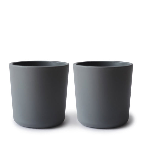 Mushie Dinnerware Cup, Set of 2 - Smoke
