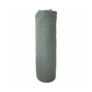 Mushie Muslin Swaddle Blanket Organic Cotton - Roman Green