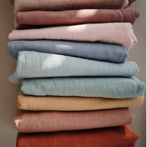 Mushie Muslin Swaddle Blanket Organic Cotton - Roman Green