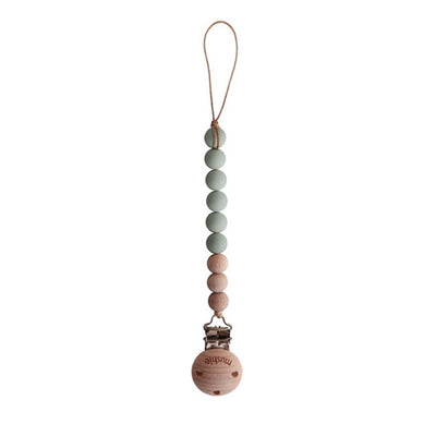 Mushie Pacifier Clip Cleo - Sage