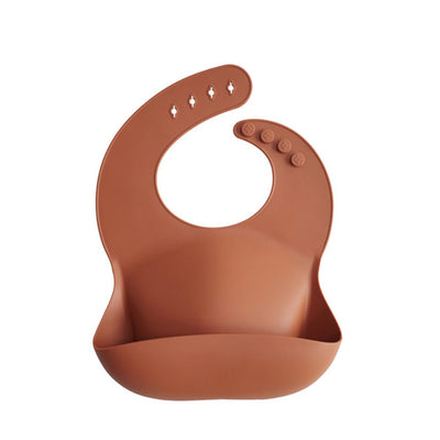 Mushie Silicone Baby Bib - Clay