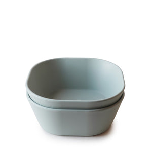 Mushie Square Dinnerware Bowl, Set of 2 - Sage