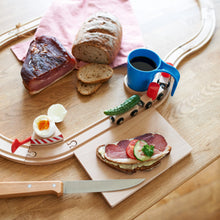 Neue Freunde Railroad Breakfast Set – Blue