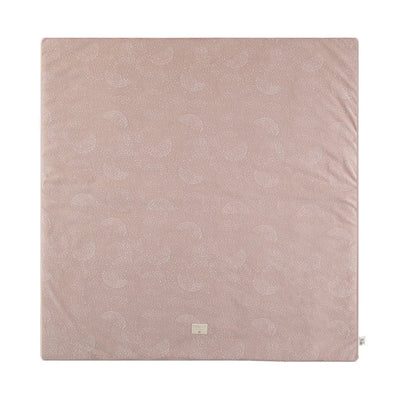 Nobodinoz Colorado Square Playmat – White Bubble / Misty Pink