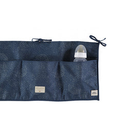 Nobodinoz Merlin Crib Organizer – Gold Bubble / Night Blue