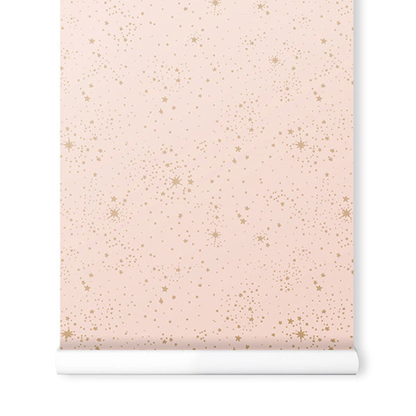 Nobodinoz Wallpaper – Gold Stella/Dream Pink