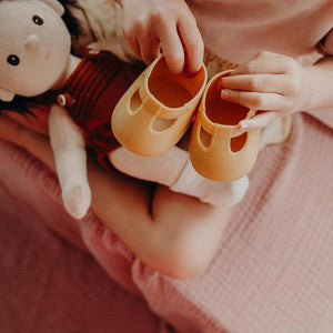 Olli Ella Dinkum Doll Shoes - Corn Yellow