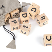Ooh Noo Wooden Alphabet Blocks Black