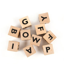 Ooh Noo Wooden Alphabet Blocks Black