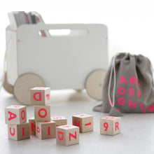 Ooh Noo Alphabet Blocks - Neon Pink