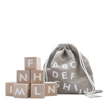 Ooh Noo Wooden Alphabet Blocks White