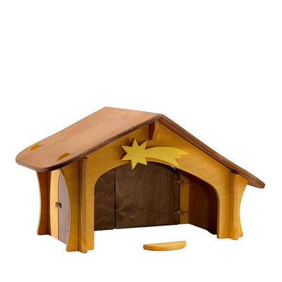 Ostheimer Nativity Stable with Star and Bird Perch