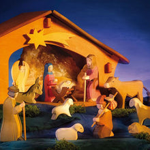 Ostheimer Nativity Stable with Star and Bird Perch