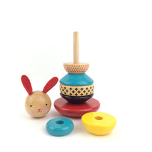 Petit Collage Modern Bunny – Wooden Stacking Toy