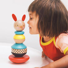 Petit Collage Modern Bunny – Wooden Stacking Toy