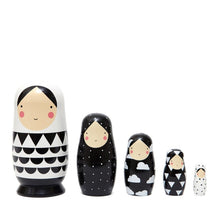 Petit Monkey Nesting Dolls – Black and White