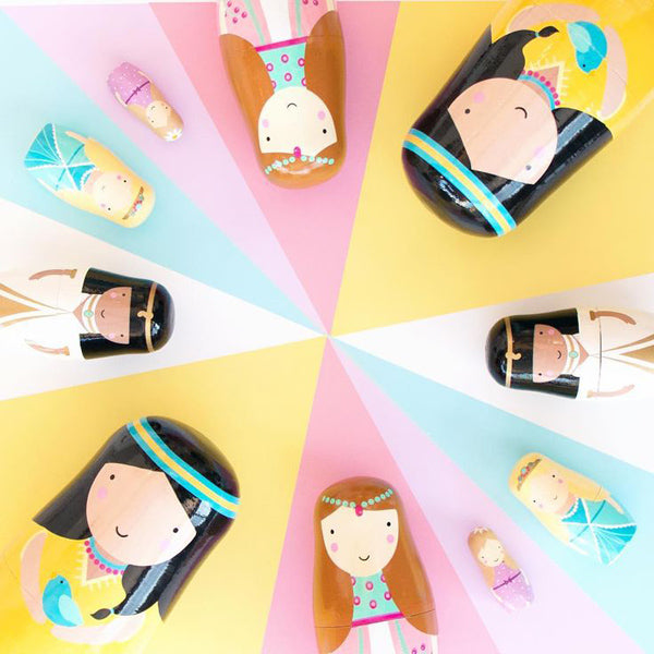 Petit Monkey Nesting Dolls Princess Elenfhant