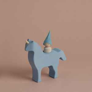 Raduga Grëz Unicorn with Gnome – Blue