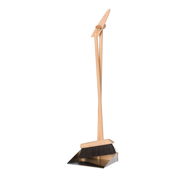 Redecker Dustpan / Brush Set Long Handle - Horsehair