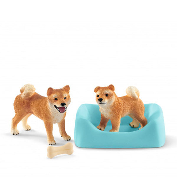Schleich Shiba Inu Mother and Puppy Elenfhant