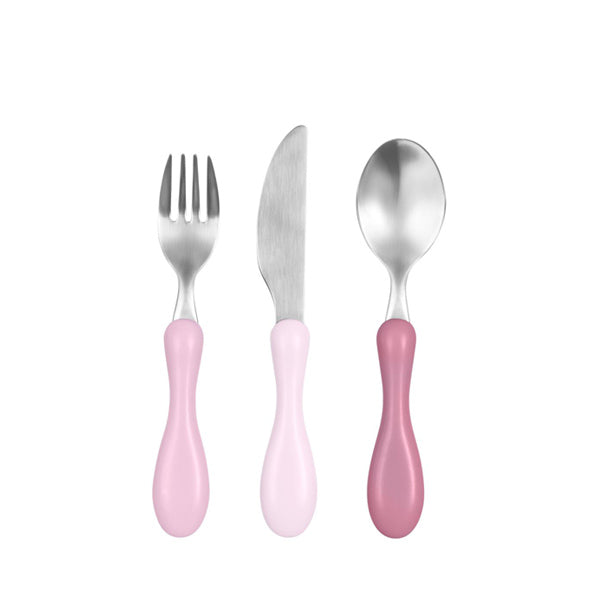 Sebra Cutlery Set of 3 – Pastel Red