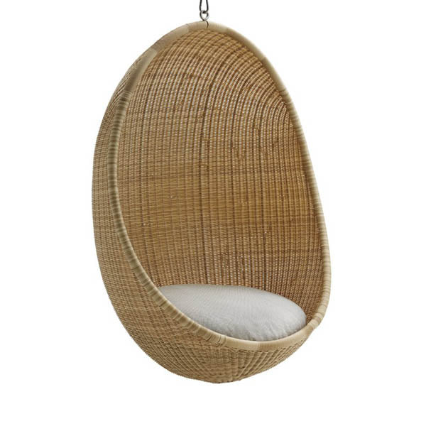 Sika Design Hanging Egg Chair Exterior from Nanna Ditzel - Natural
