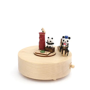 Wooderful Life Wooden Music Box - Panda Mailman